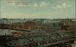 Waterfront Showing "T" Wharf Postcard