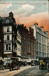 Washington Street, showing Adams House Postcard