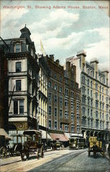 Washington Street, showing Adams House Postcard