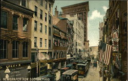 Bird's Eye View of Newspaper Row Postcard