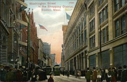 Washington Street in the Shopping District Boston, MA Postcard Postcard Postcard