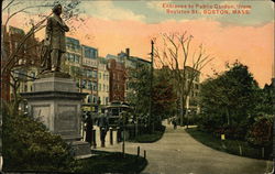 Entrance to Public Garden, from Boylston Street Boston, MA Postcard Postcard Postcard