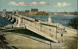 Bird's Eye View of West Boston Bridge Massachusetts Postcard Postcard Postcard