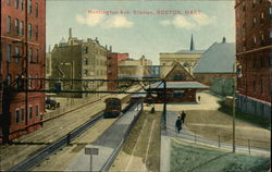 Bird's Eye View of Huntington Avenue Station Boston, MA Postcard Postcard Postcard