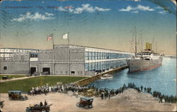 Bird's Eye View of Commonwealth Pier Boston, MA Postcard Postcard Postcard