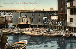 Head of "T" Wharf, Atlantic Avenue Boston, MA Postcard Postcard Postcard