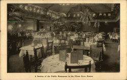 A Section of the Public Restaurant in the Filene Store Postcard