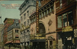 Washington Street, from Eliot showing Globe Theatre Postcard