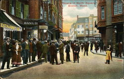 Scene in North Square Postcard