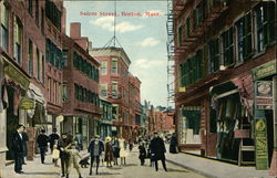 Busy Salem Street View Postcard