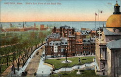 Bird's Eye View of the Back Bay Boston, MA Postcard Postcard Postcard