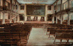 Interior View of Faneuil Hall, looking toward Stage Boston, MA Postcard Postcard Postcard