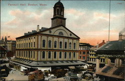 Bird's Eye View of Faneuil Hall Boston, MA Postcard Postcard Postcard