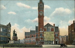 Park Square and Lincoln Monument Boston, MA Postcard Postcard Postcard