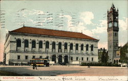 Street View of Public Library Boston, MA Postcard Postcard Postcard