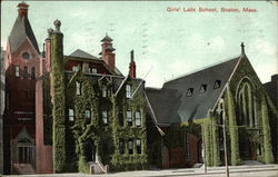 Street View of Girls' Latin School Boston, MA Postcard Postcard Postcard