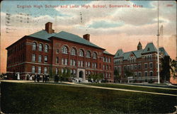 English High School and Latin High School Somerville, MA Postcard Postcard Postcard