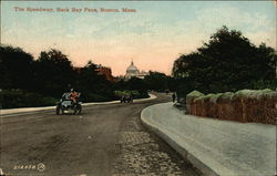 The Speedway, Back Bay Fens Boston, MA Postcard Postcard Postcard