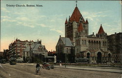 Street View of Trinity Church Boston, MA Postcard Postcard Postcard