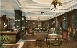 Lobby View of the Hotel Puritan Boston, MA Postcard Postcard Postcard