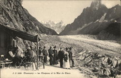 Le Chapeau et la Mer de Glace Chamonix, France Postcard Postcard