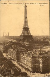 Panorama of the Eiffel Tower and Trocadero Postcard