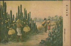 Farmer Carrying Crops Postcard