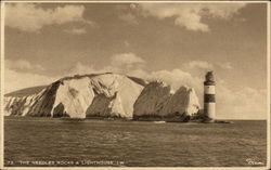 The Needles Rocks & Lighthouse UK Postcard Postcard