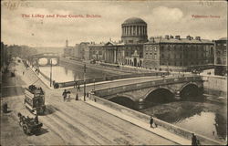 The Liffey and Four Courts, Dublin Ireland Postcard Postcard