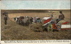 Modern Harvesting Machines Postcard