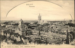 Panorama of Delft The Netherlands Benelux Countries Postcard Postcard