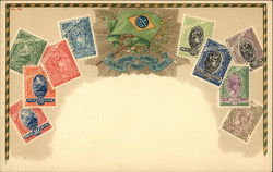 Postage Stamps of Brazil Postcard Postcard