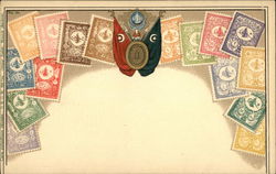 Postage Stamps of Turkey Postcard