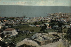 Bird's Eye View of the Bay of Panama Postcard Postcard