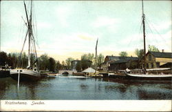 Harbour at Kristinehamn Postcard