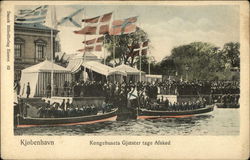 Kongehusets Gjoester Tage Afsked Kjobenhavn, Denmark Postcard Postcard