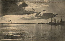 A Sunset in the Gulf of Paria, British West Indies Postcard