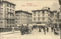 Piazza del Ponte Carraia Florence, Italy Postcard Postcard