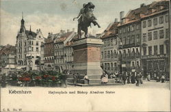 Højbro Plads and Bishop Absalon Statue Postcard