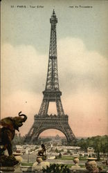 View of Trocadero and the Eiffel Tower Postcard