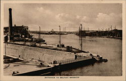 Entrance to Belfast Harbour Ireland Postcard Postcard