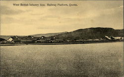 West British Infantry Line. Railway Platform Quetta, Pakistan Postcard Postcard