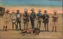 Viewing the Carcass of a Lion Kenya Africa Postcard Postcard