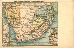 Map of South Africa Maps Postcard Postcard