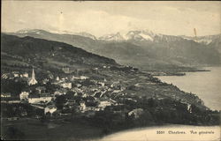 View of Town Chexbres, Switzerland Postcard Postcard