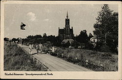 WWII Scene, Nazi Flags Postcard