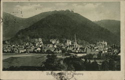 View of Town with Burgberg Bad Homburg, Germany Postcard Postcard