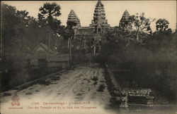 Vue du Temple et de la Salla des Voyageurs Angor-Vat, Cambodia Southeast Asia Postcard Postcard