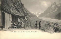 La Chapeau et la Mer de Glace Chamonix, France Postcard Postcard