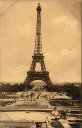 Eiffel Tower from the Trocadero Paris, France Postcard Postcard